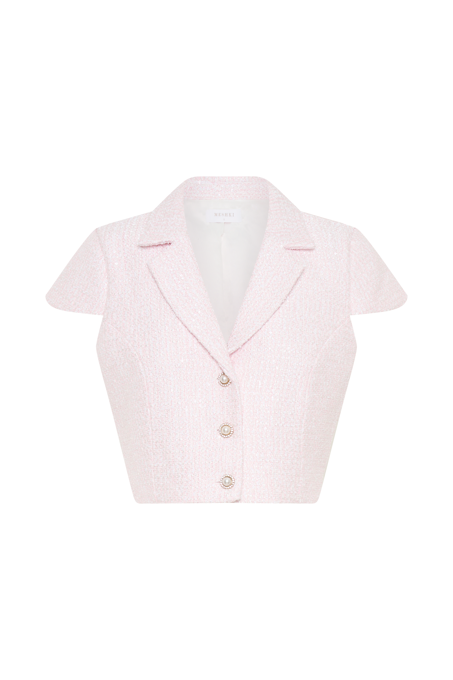 Mercer Tweed Top - Fairy Floss Pink