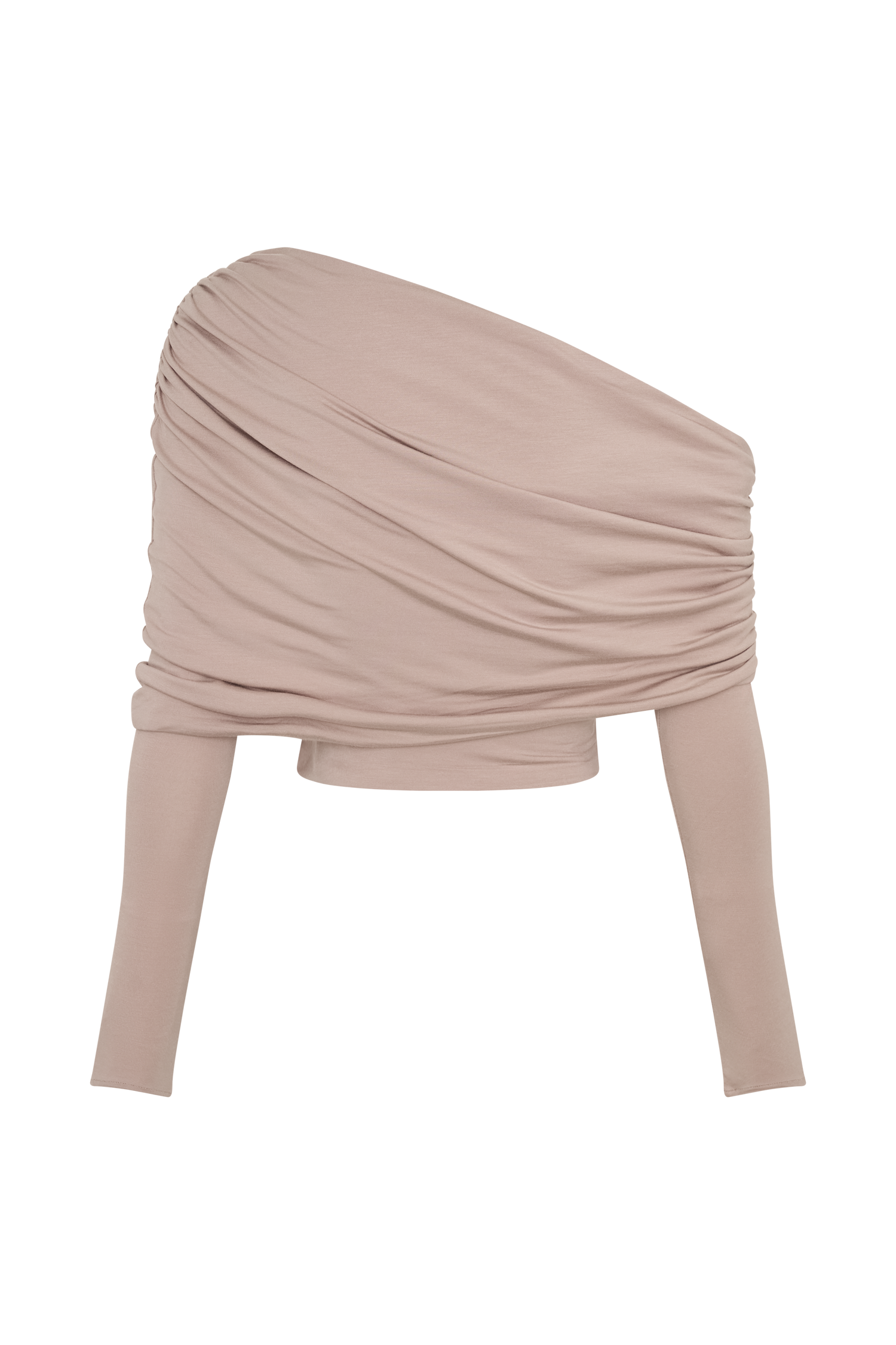 Corinna Modal One Shoulder Top - Mushroom