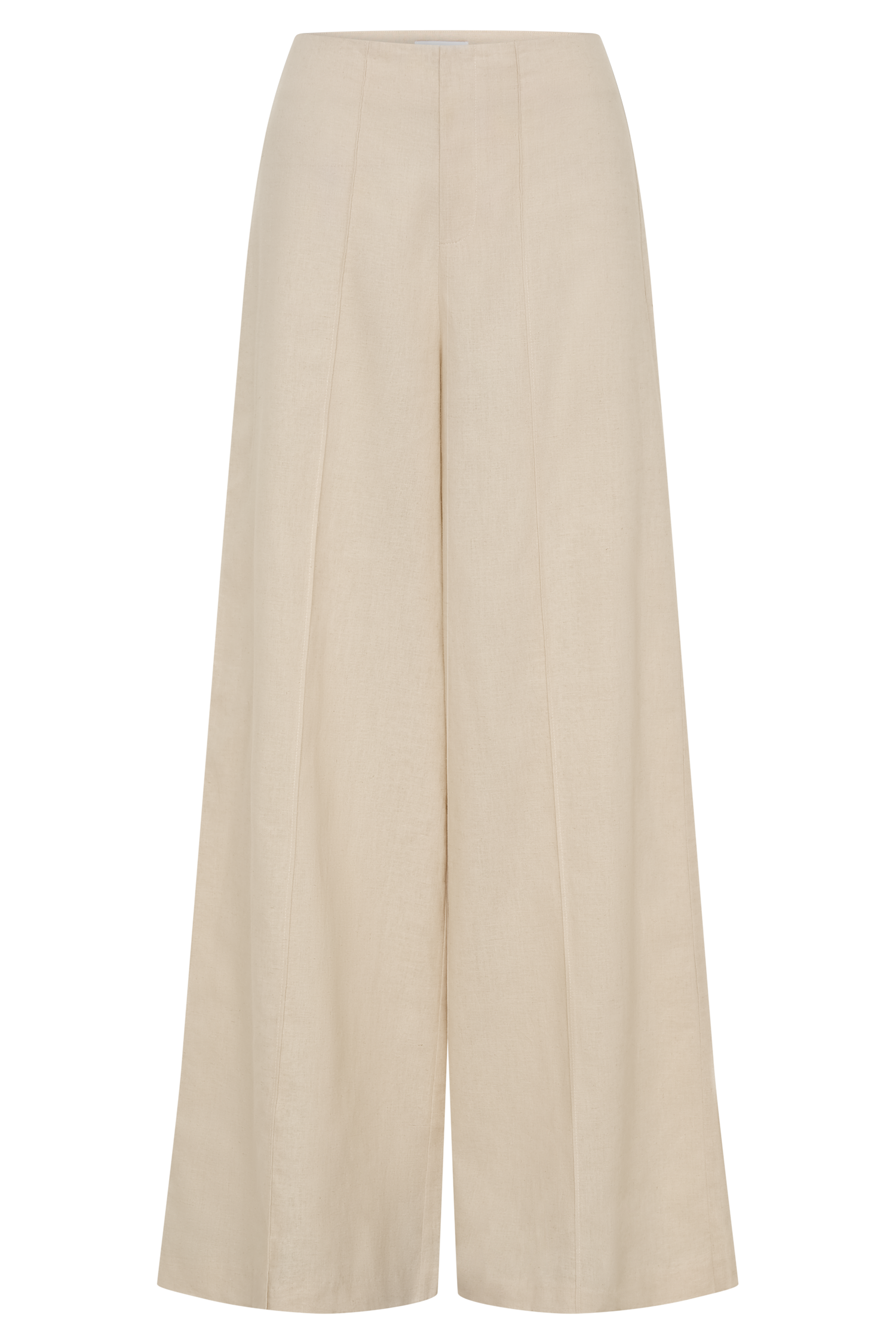 Brandi Linen Straight Leg Pant - Wheat Marle