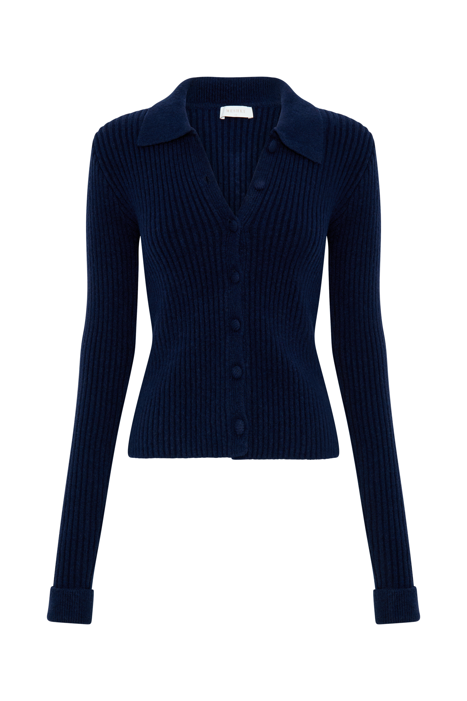 Erin Long Sleeve Button Cardigan - Navy