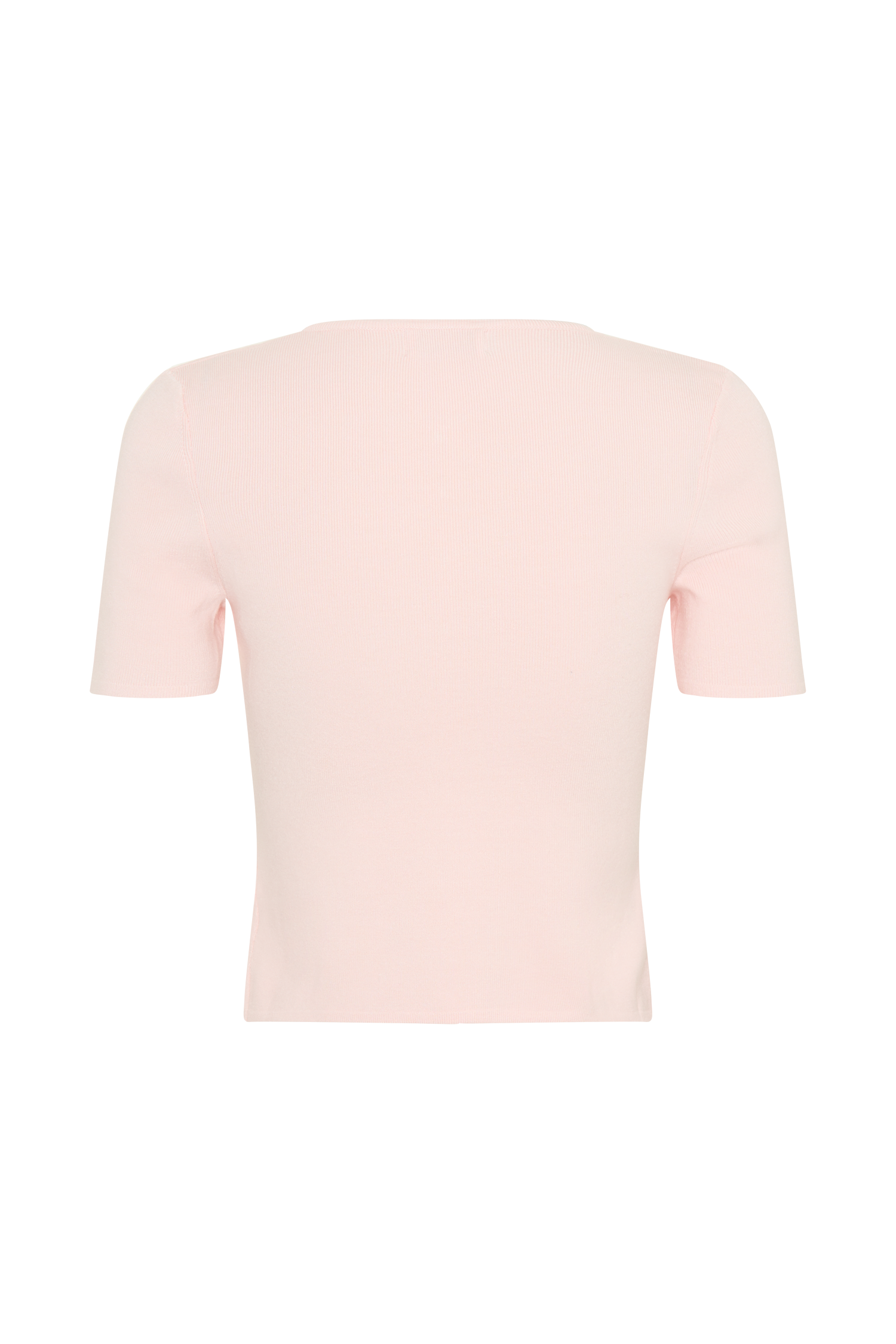 Monroe Embroidered Knit Top - Baby Pink And Ivory