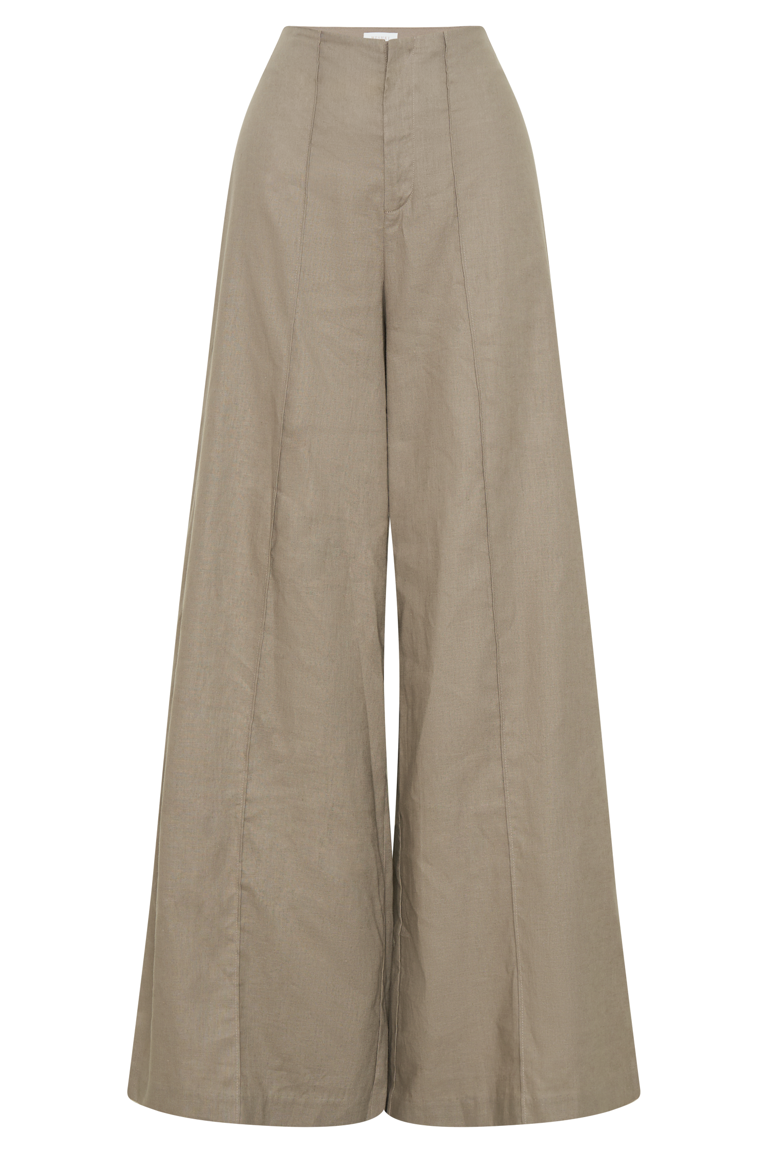 Brandi Linen Straight Leg Pant - Pebble
