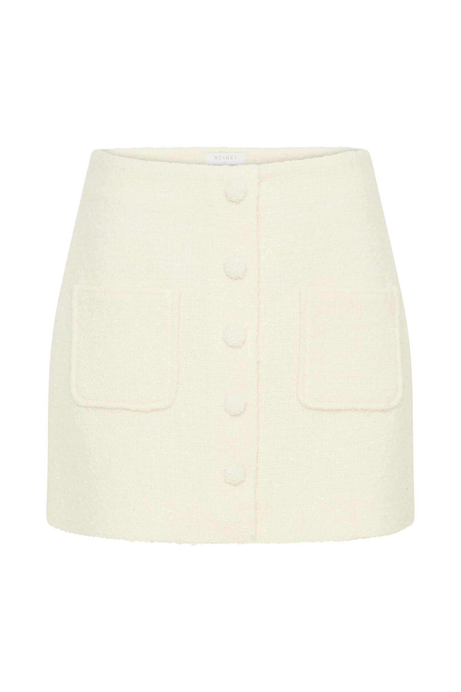 Mirelle Textured Boucle Mini Skirt - Ivory