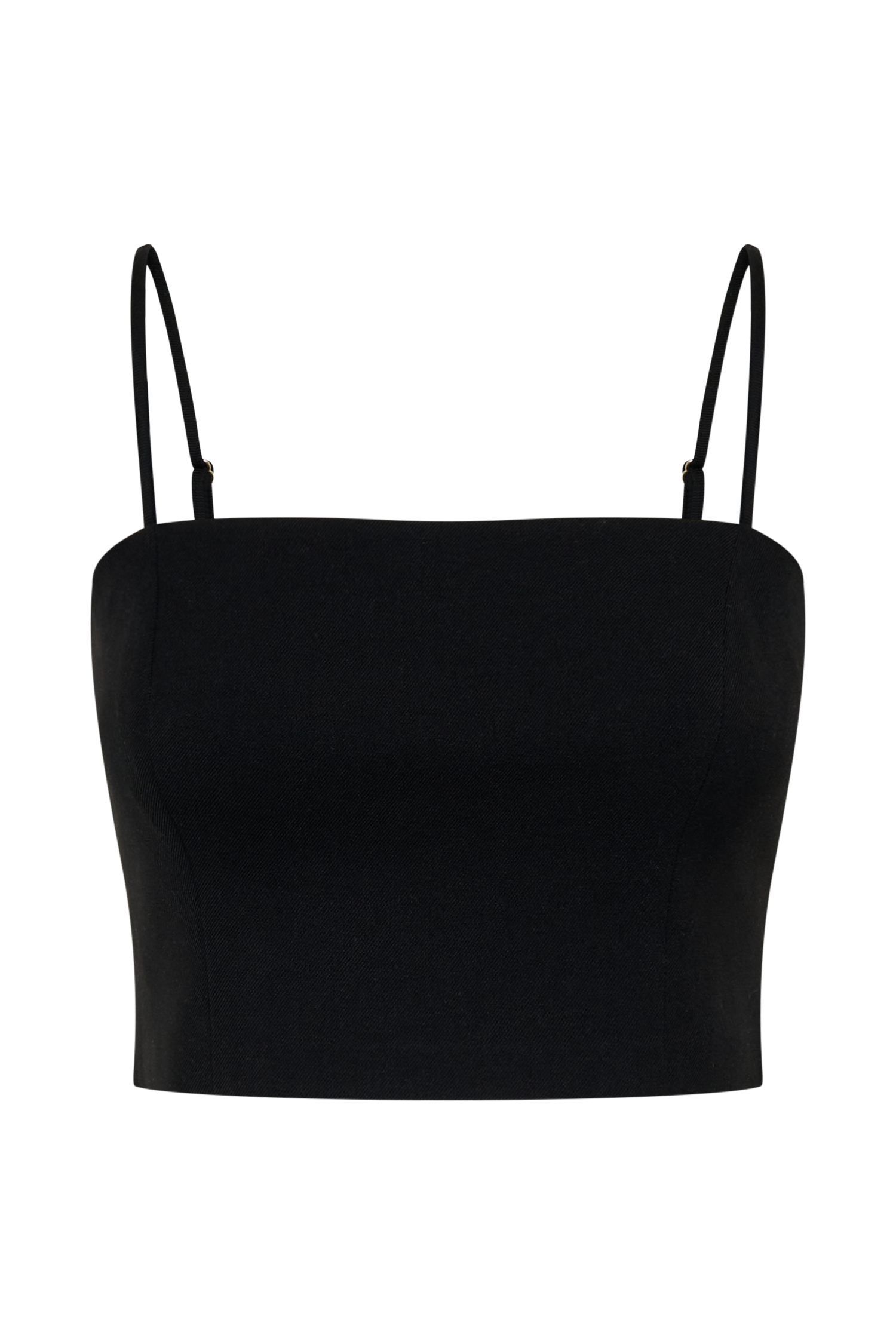 Grace Suiting Crop Top - Black