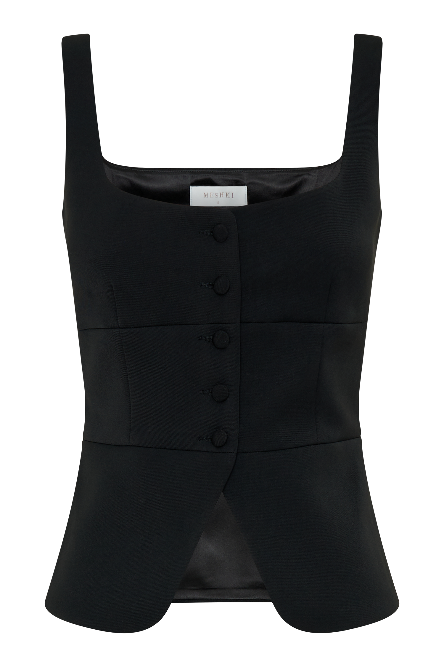 Sunny Suiting Peplum Top - Black