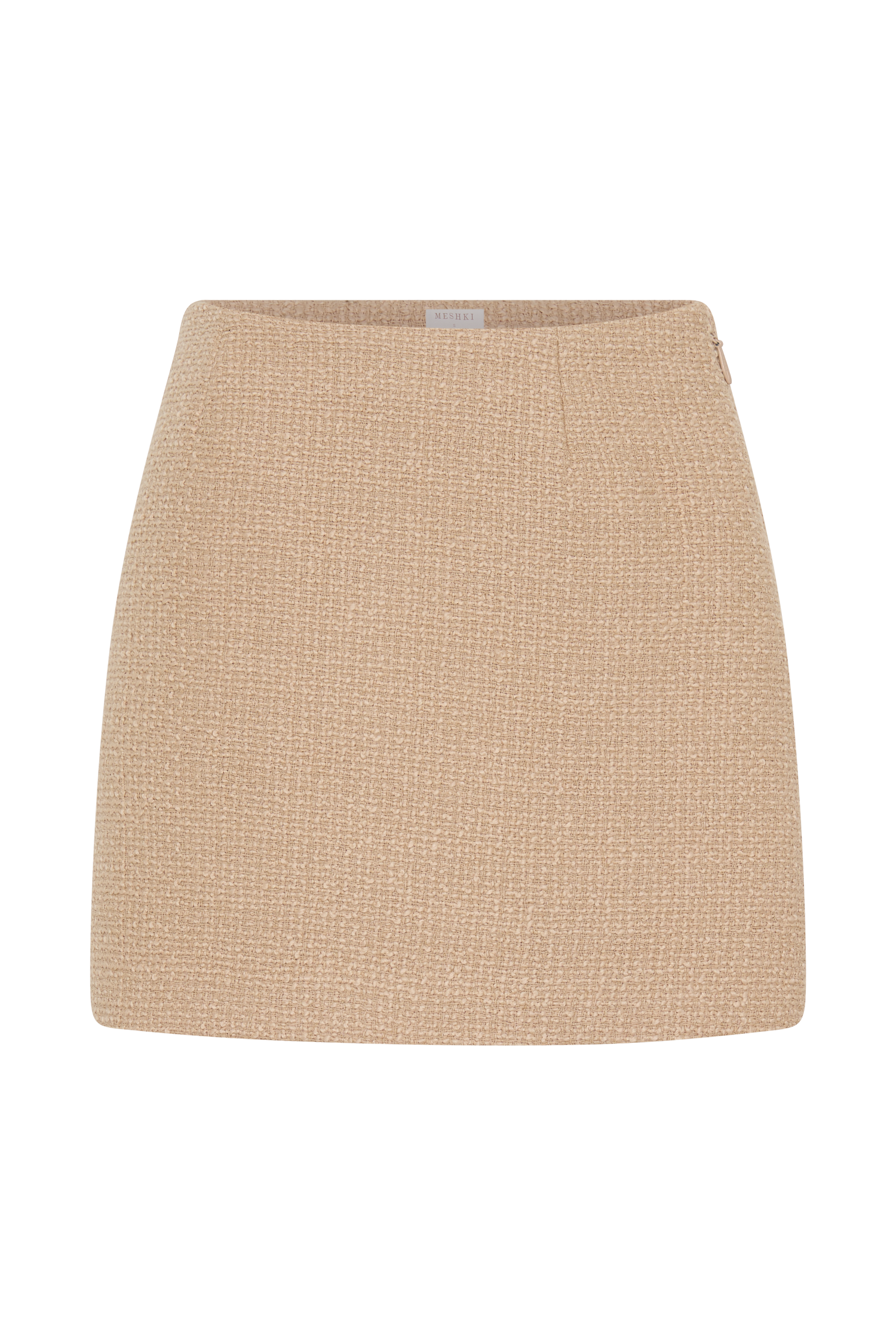 Camilla Boucle Mini Skirt - Light Taupe