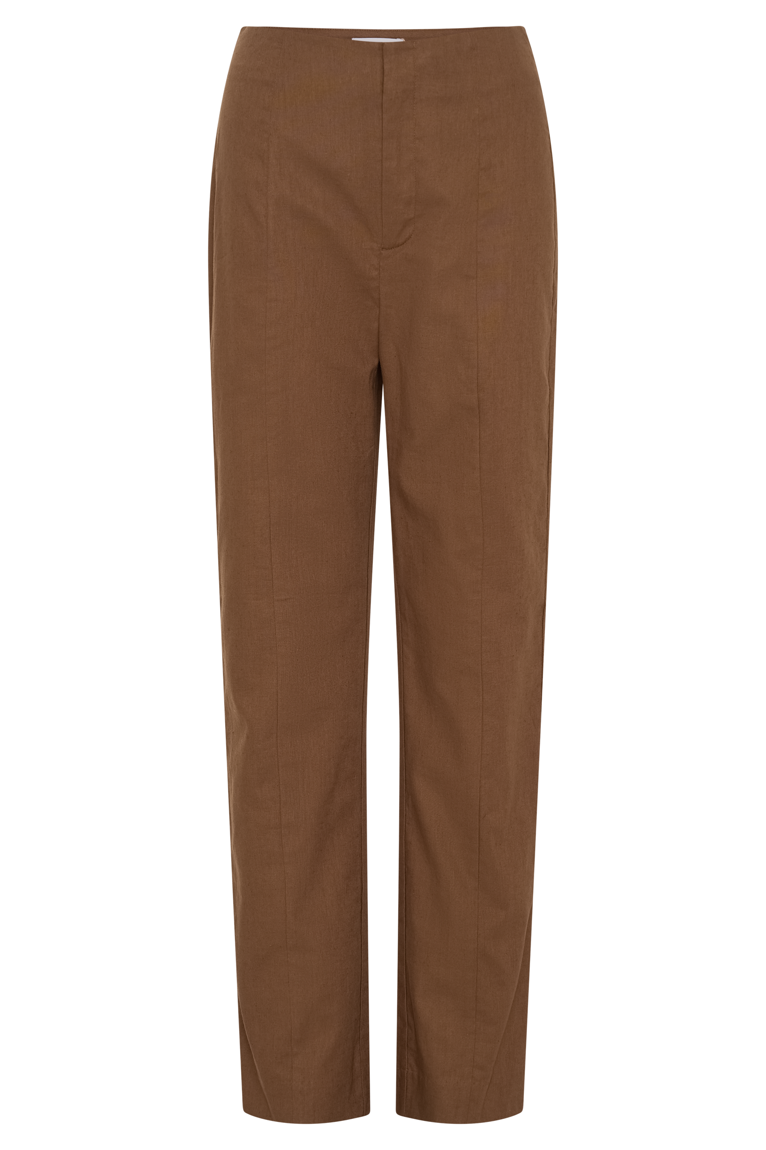Dora Linen Straight Leg Pant - Cacao Brown