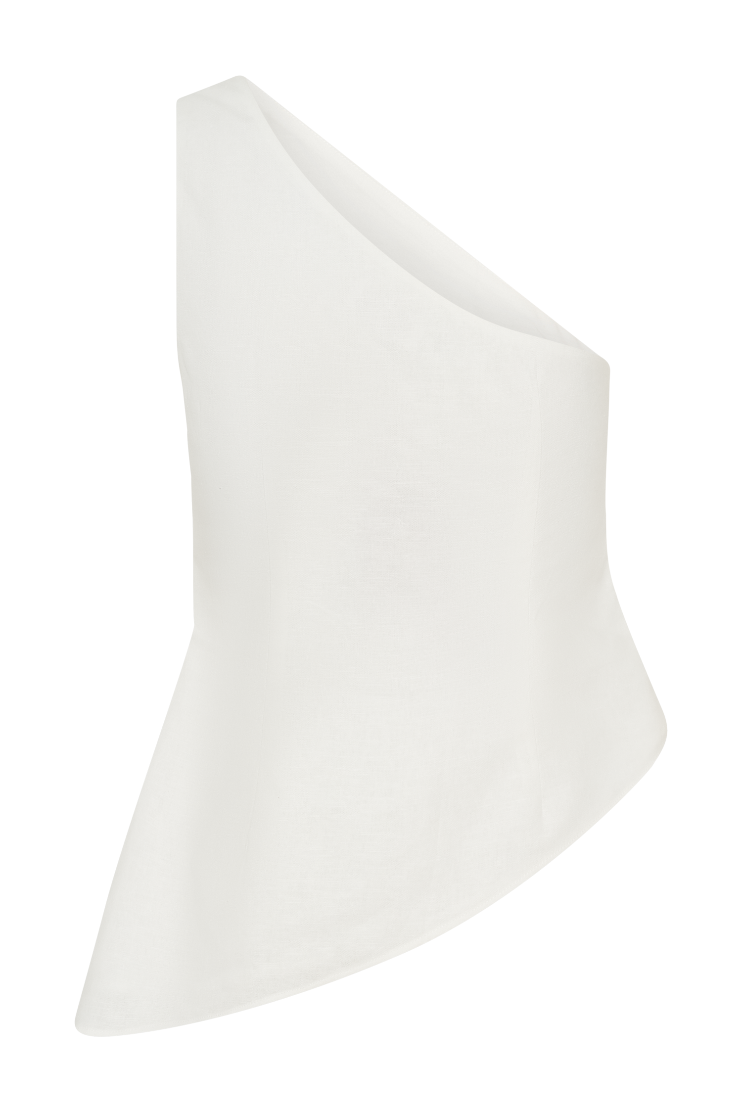 Dora Linen One Shoulder Top - Ivory