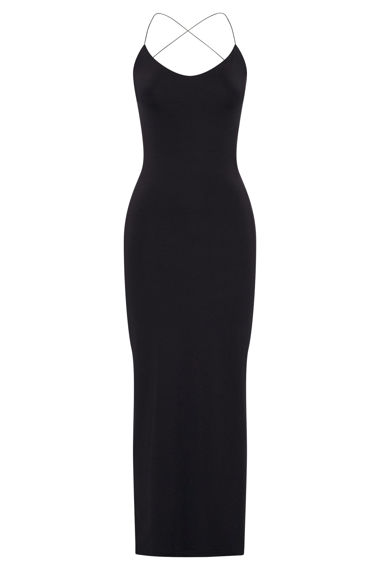 Sabine Backless Maxi Dress - Black