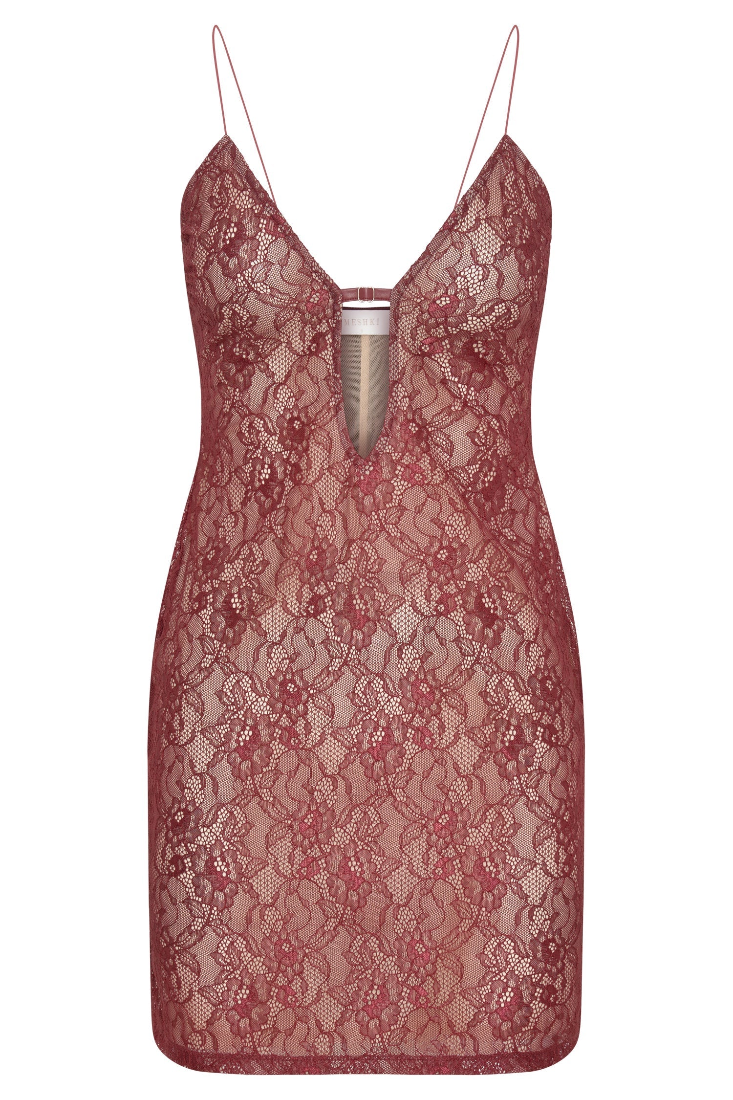 Juliet Lace Mini Dress - Wine