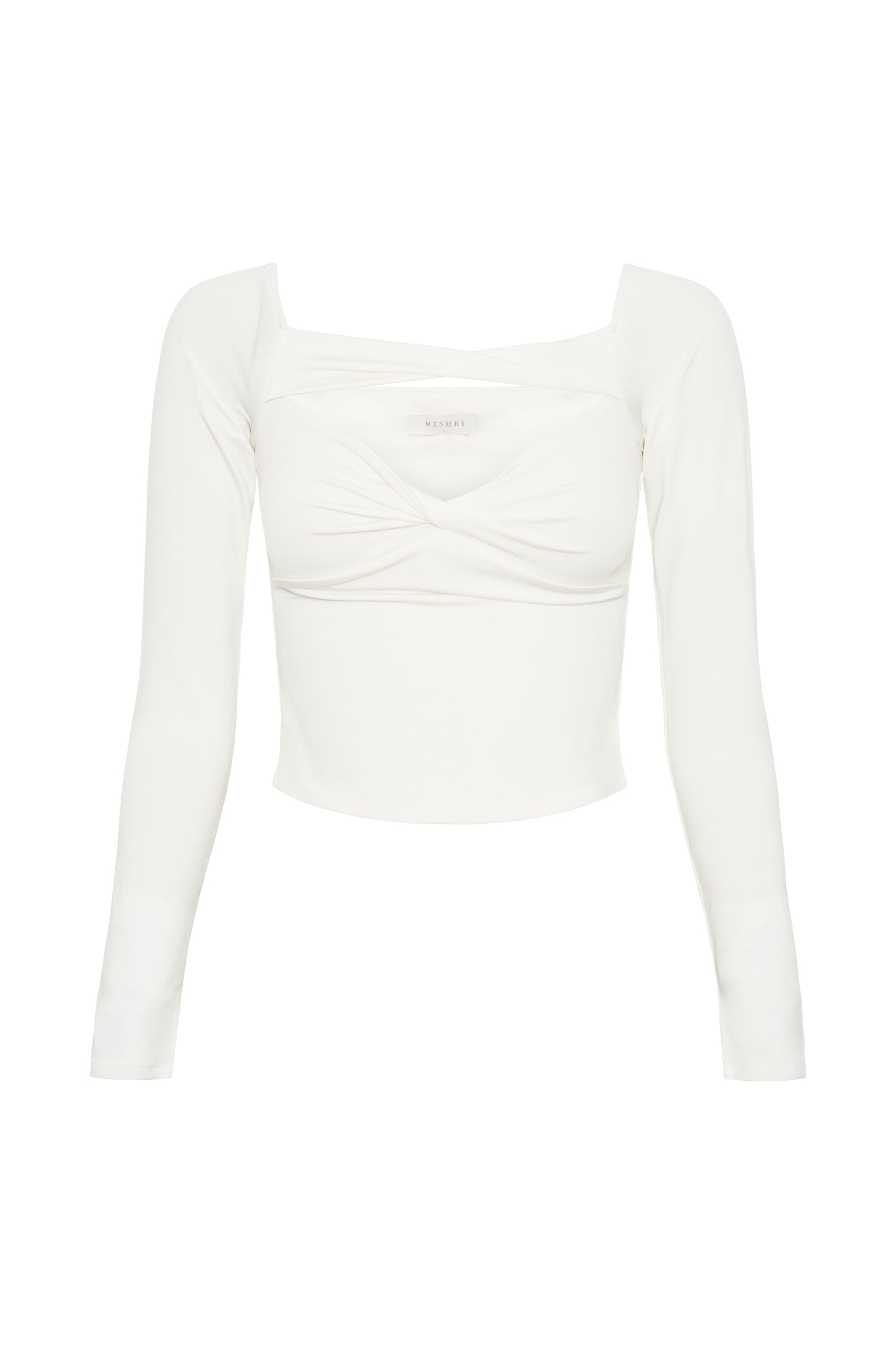 Ceri Off Shoulder Long Sleeve Top - White