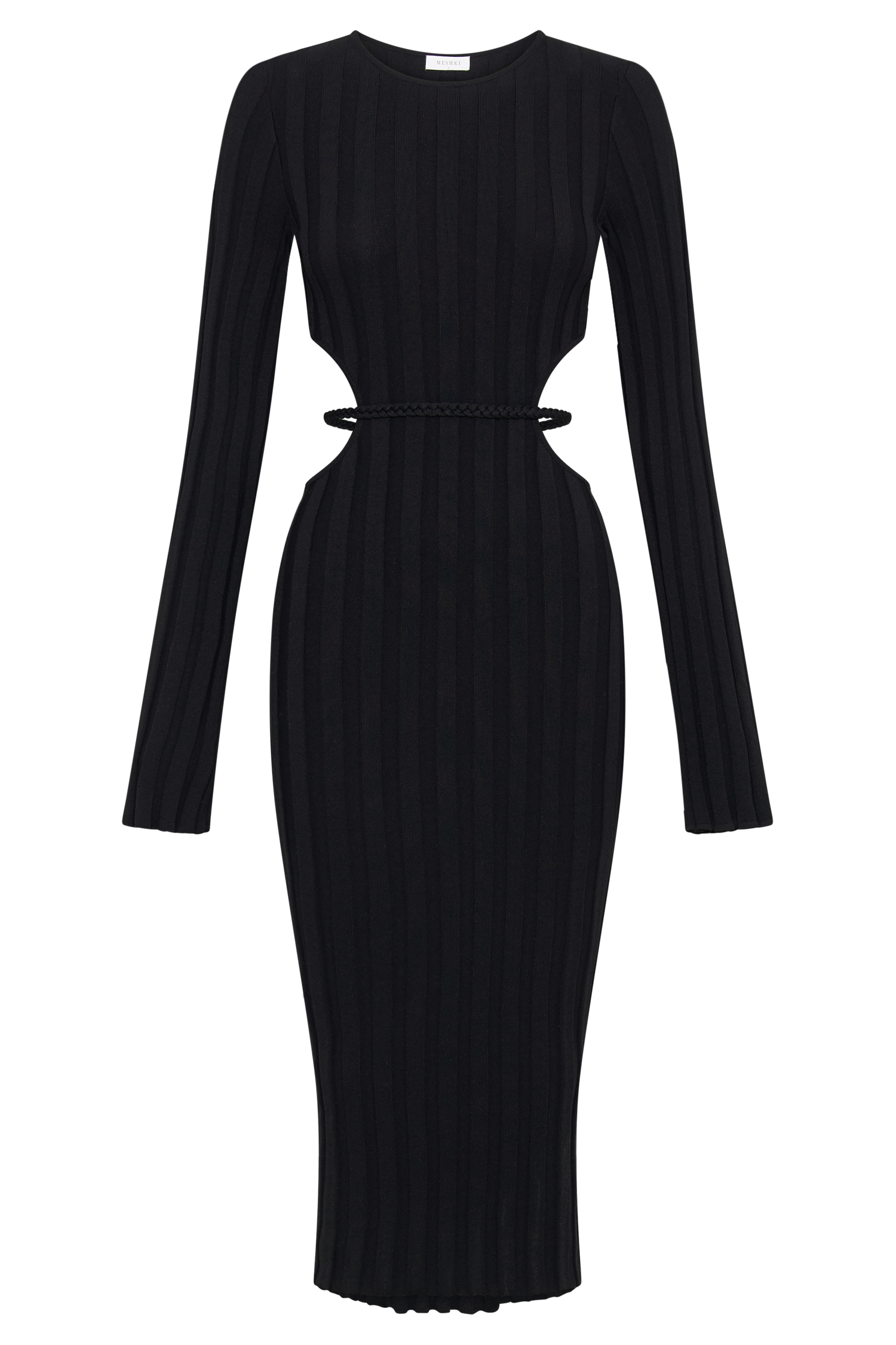 Elodie Knit Midi Dress - Black
