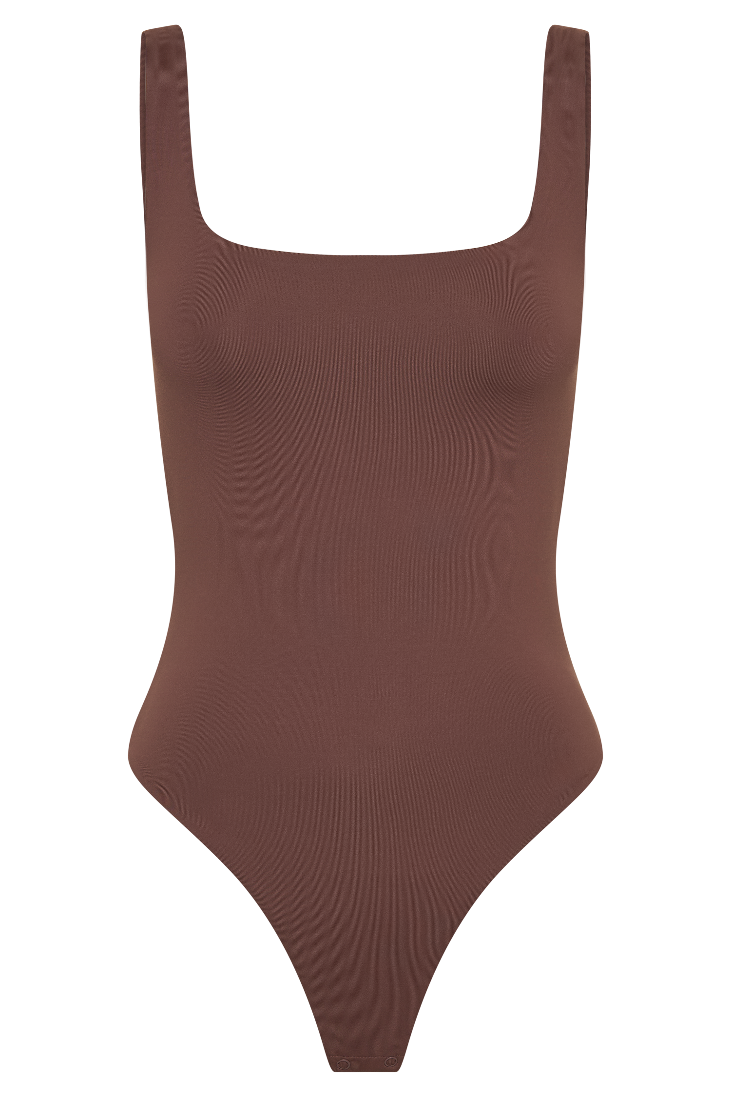 Charlie Recycled Nylon Scoop Neck Bodysuit - Mocha