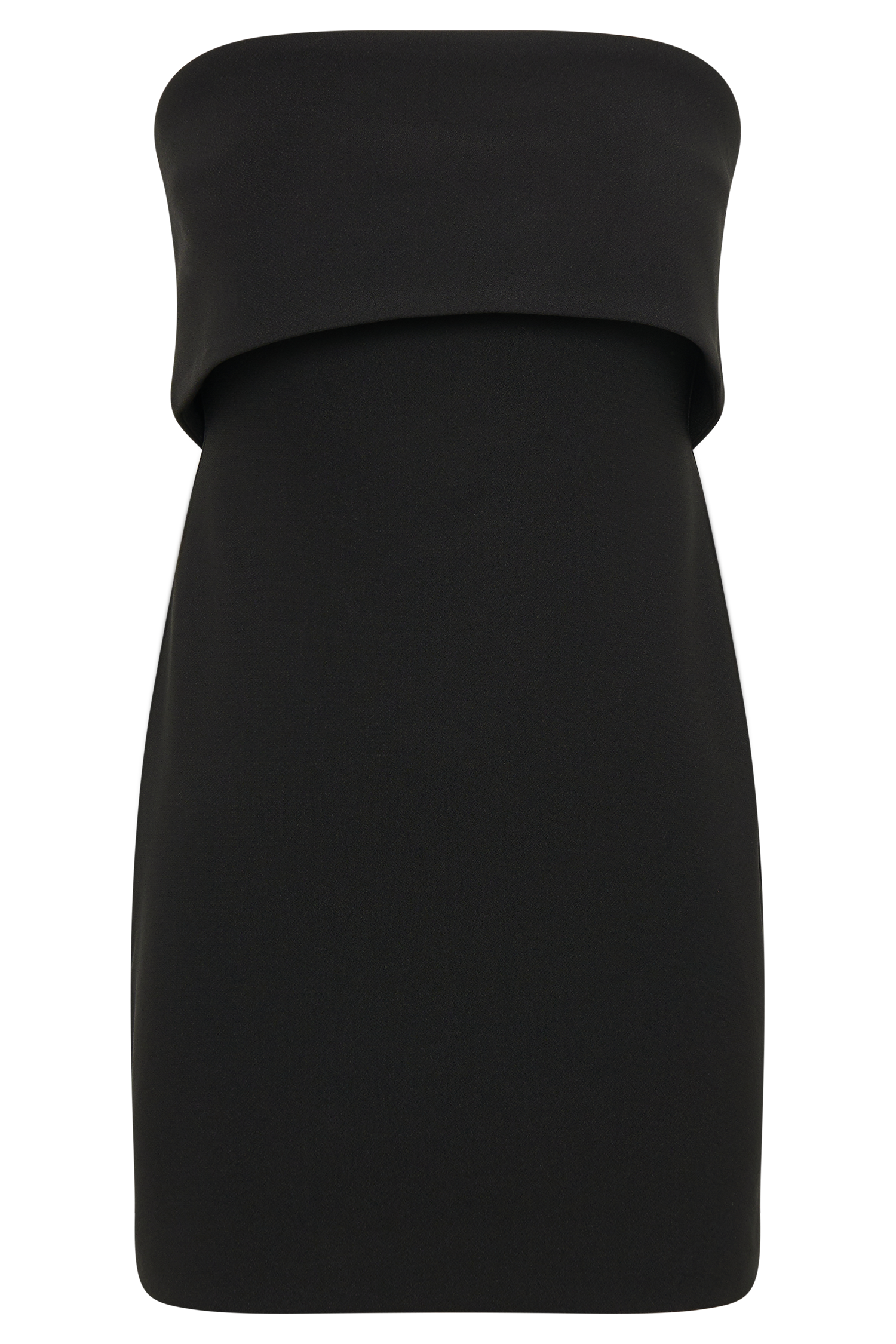 Mariska Strapless Crepe Mini Dress - Black