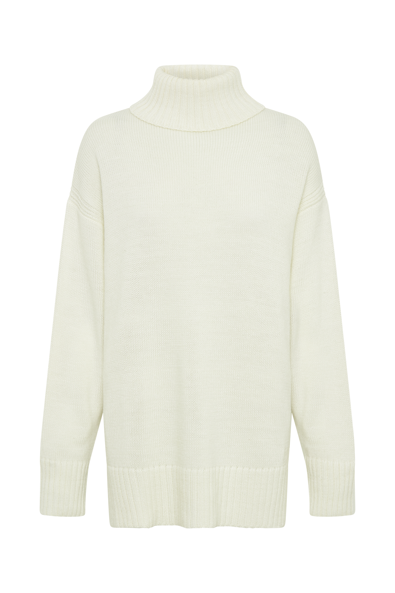 Brittany High Neck Knit Jumper - Ivory