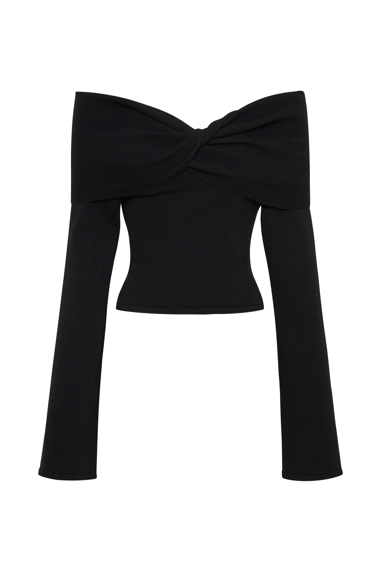Marlisa Off Shoulder Twist Top - Black