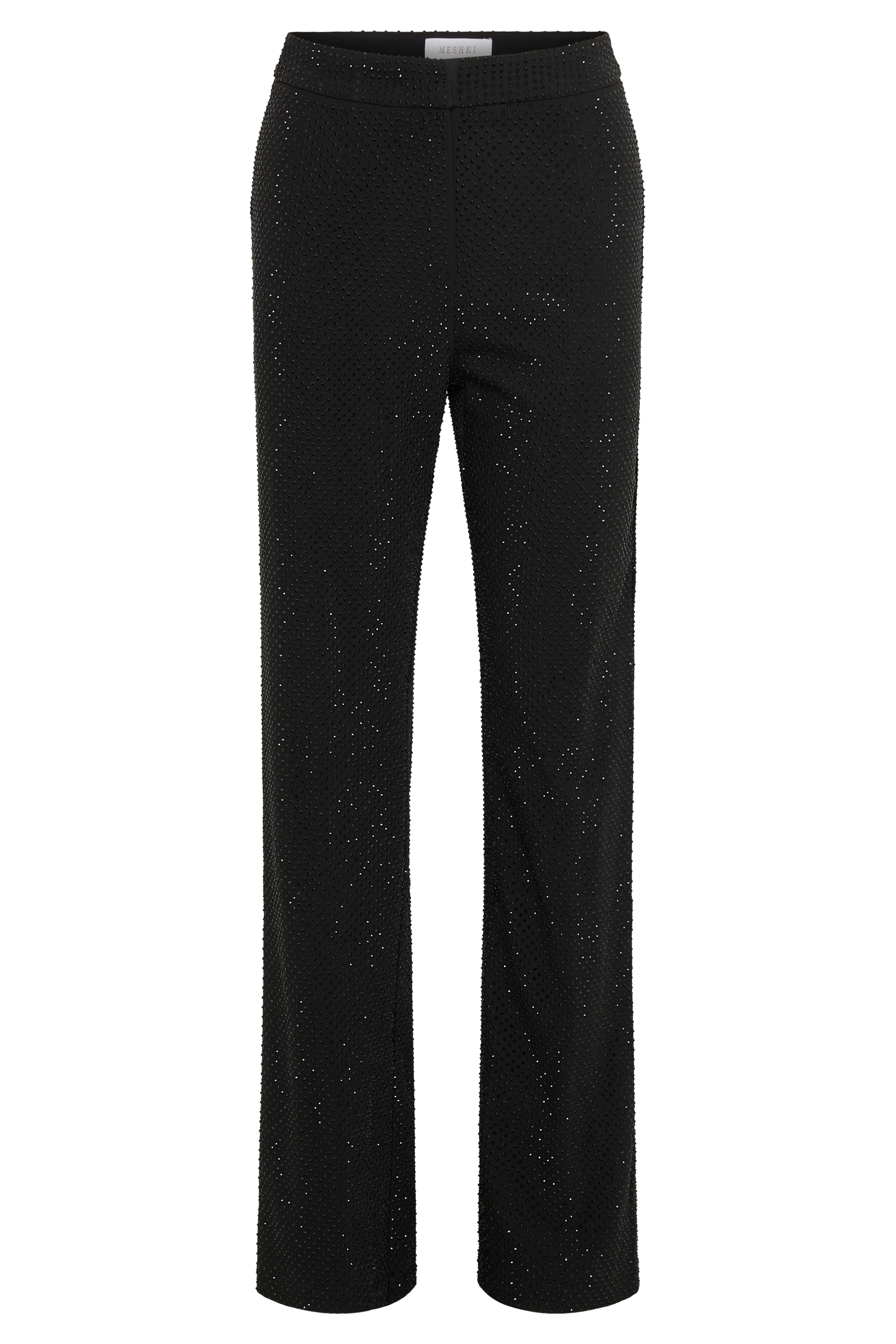 Kaycee Straight Leg Diamante Pants - Black