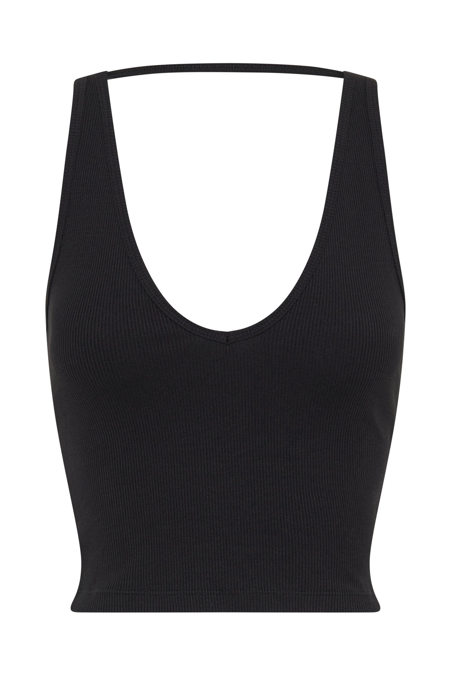 Rory Ribbed Yoga Top - Black