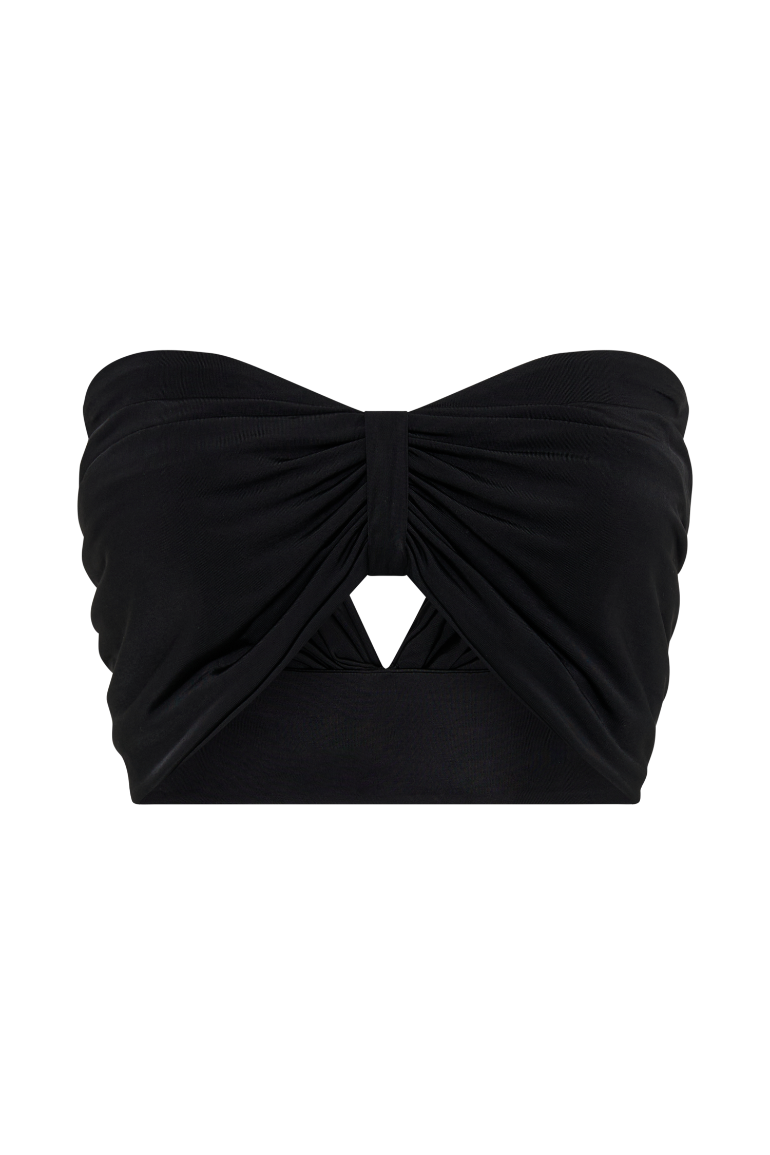 Amber Slinky Crop Top - Black