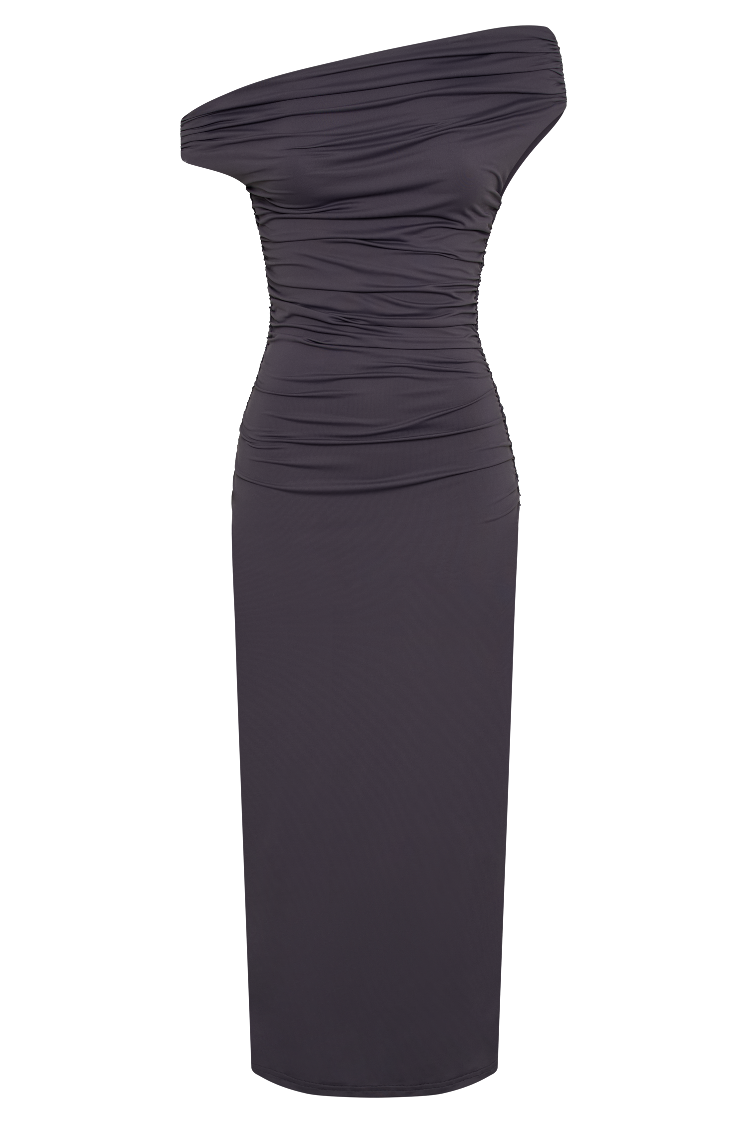 Alayna Recycled Nylon Midi Dress - Charcoal