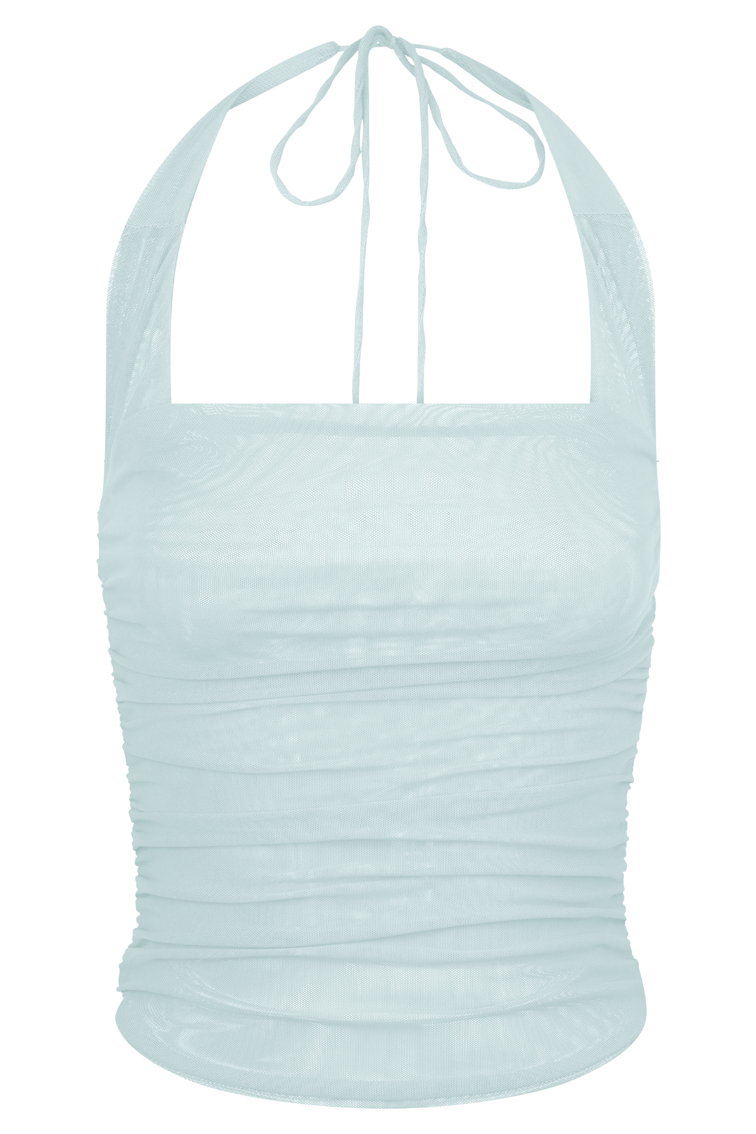 Brooklyn Mesh Crop Top - Pale Blue