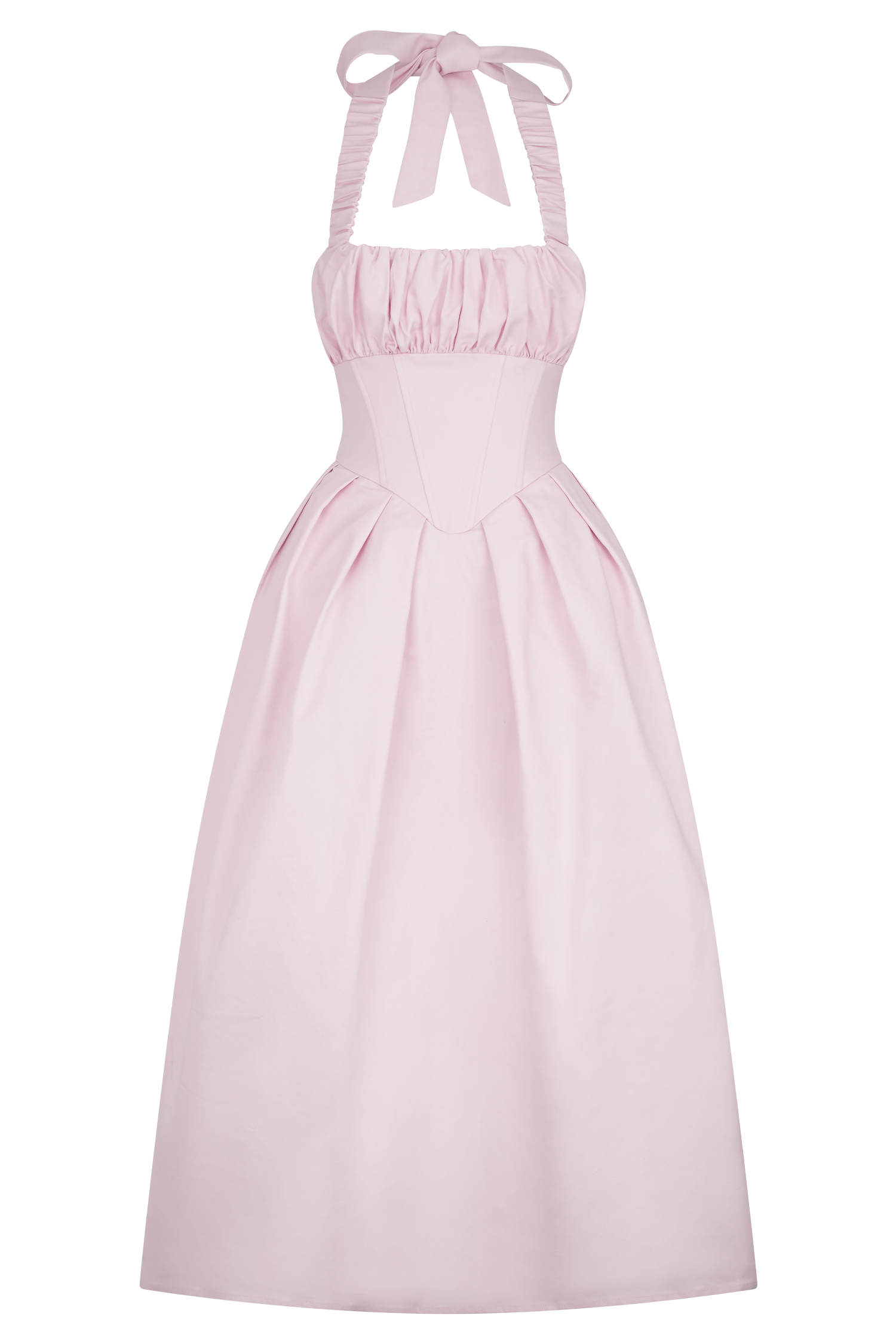 Candy Halter Midi Dress - Ballet Pink
