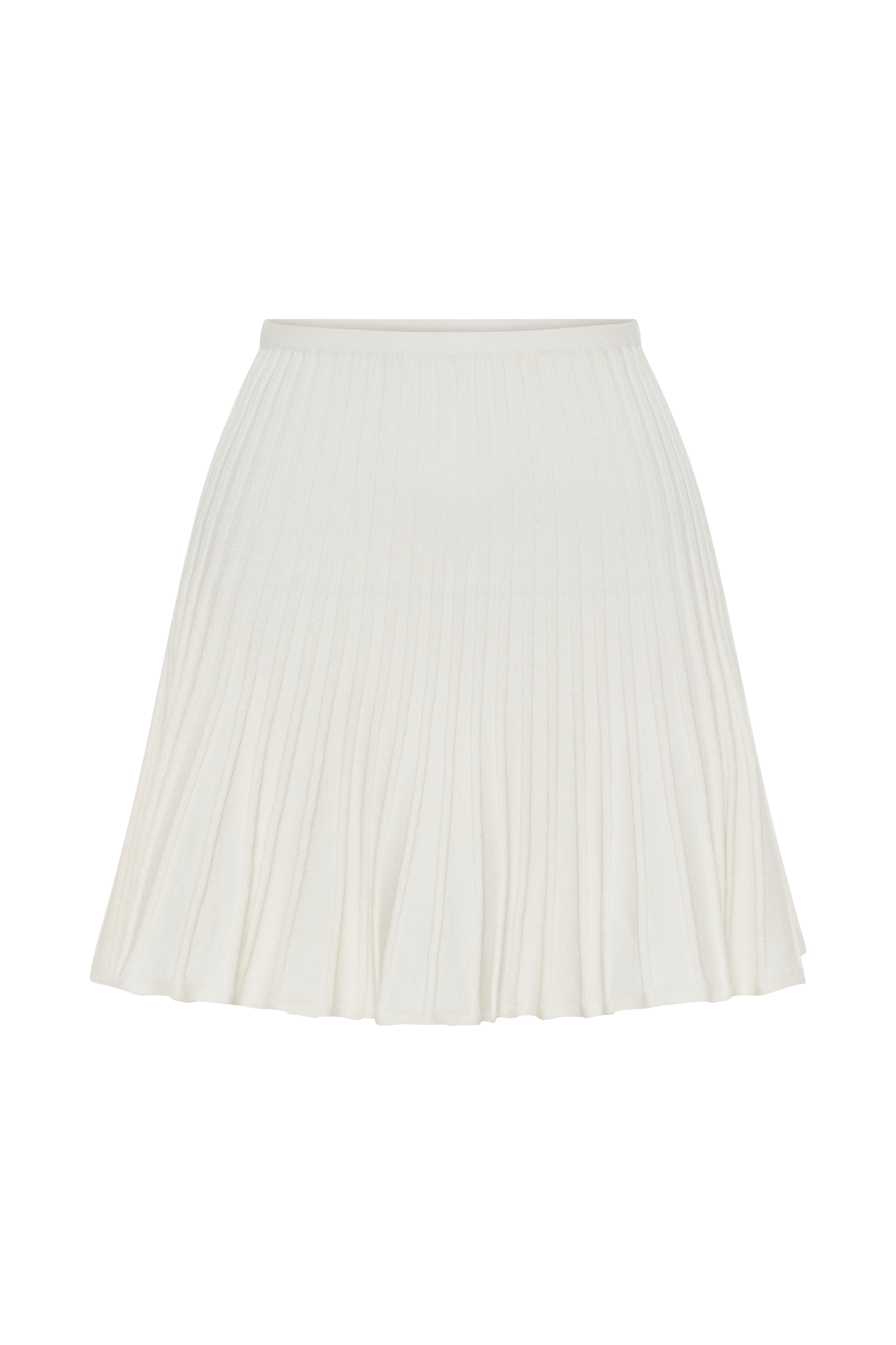 Wendy Pleated Knit Mini Skirt - Ivory