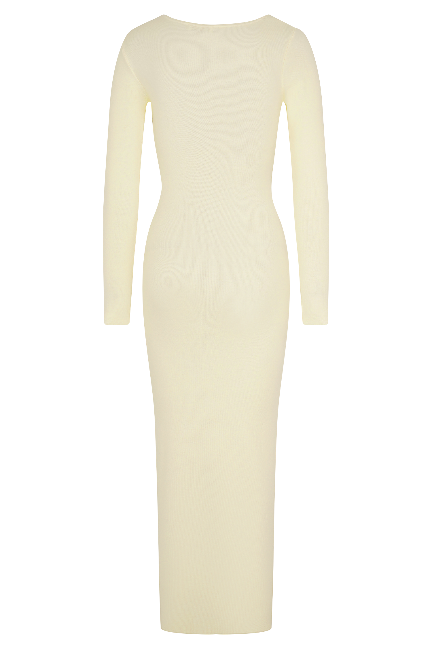 Culver Draped Twist Knit Midi Dress - Cream