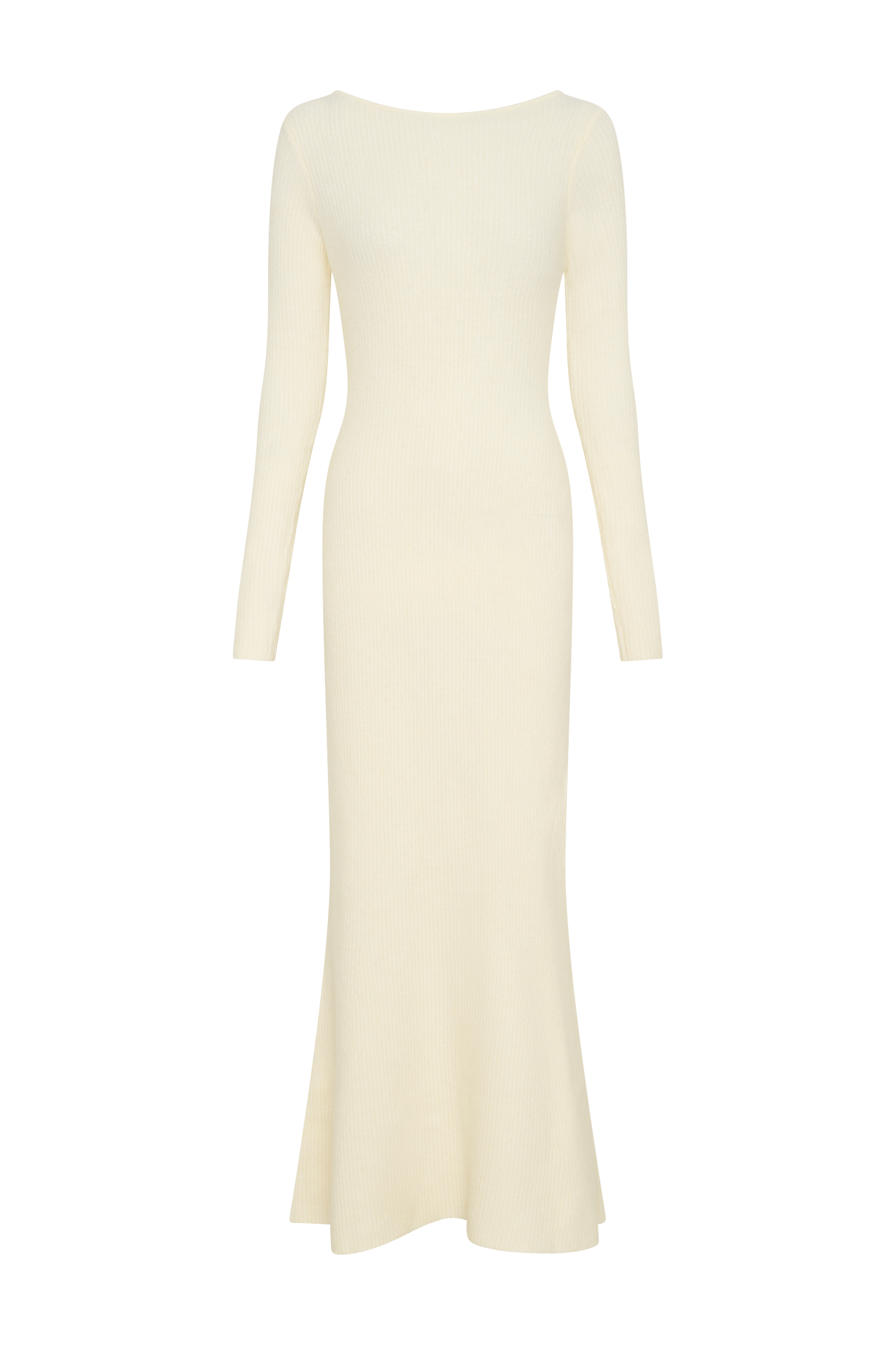 Emily Long Sleeve Knit Maxi Dress - Ivory Marle