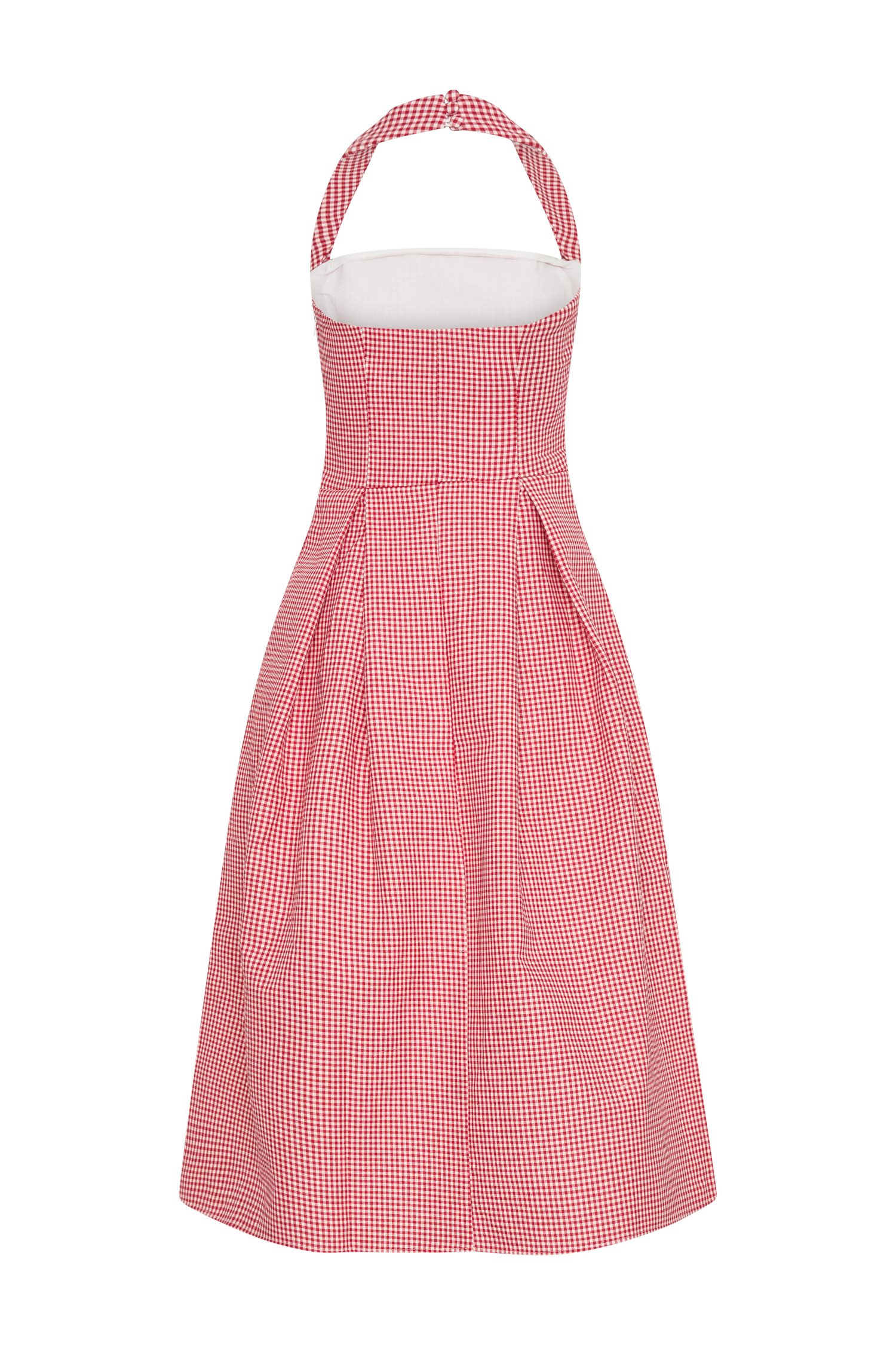 Juana Halter Midi Dress - Red Gingham