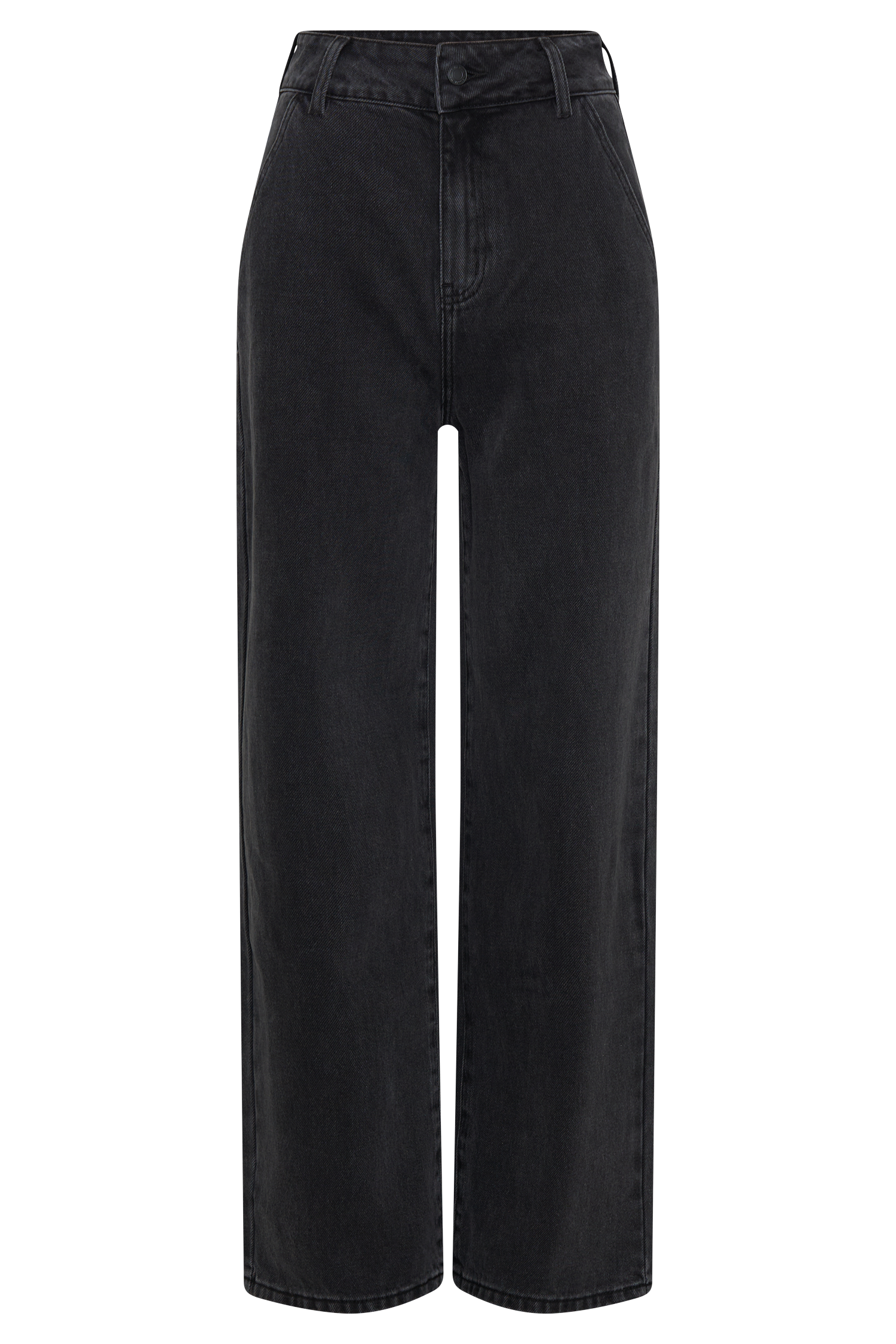 Roxy Wide Leg High Waist Denim Jeans - Washed Black