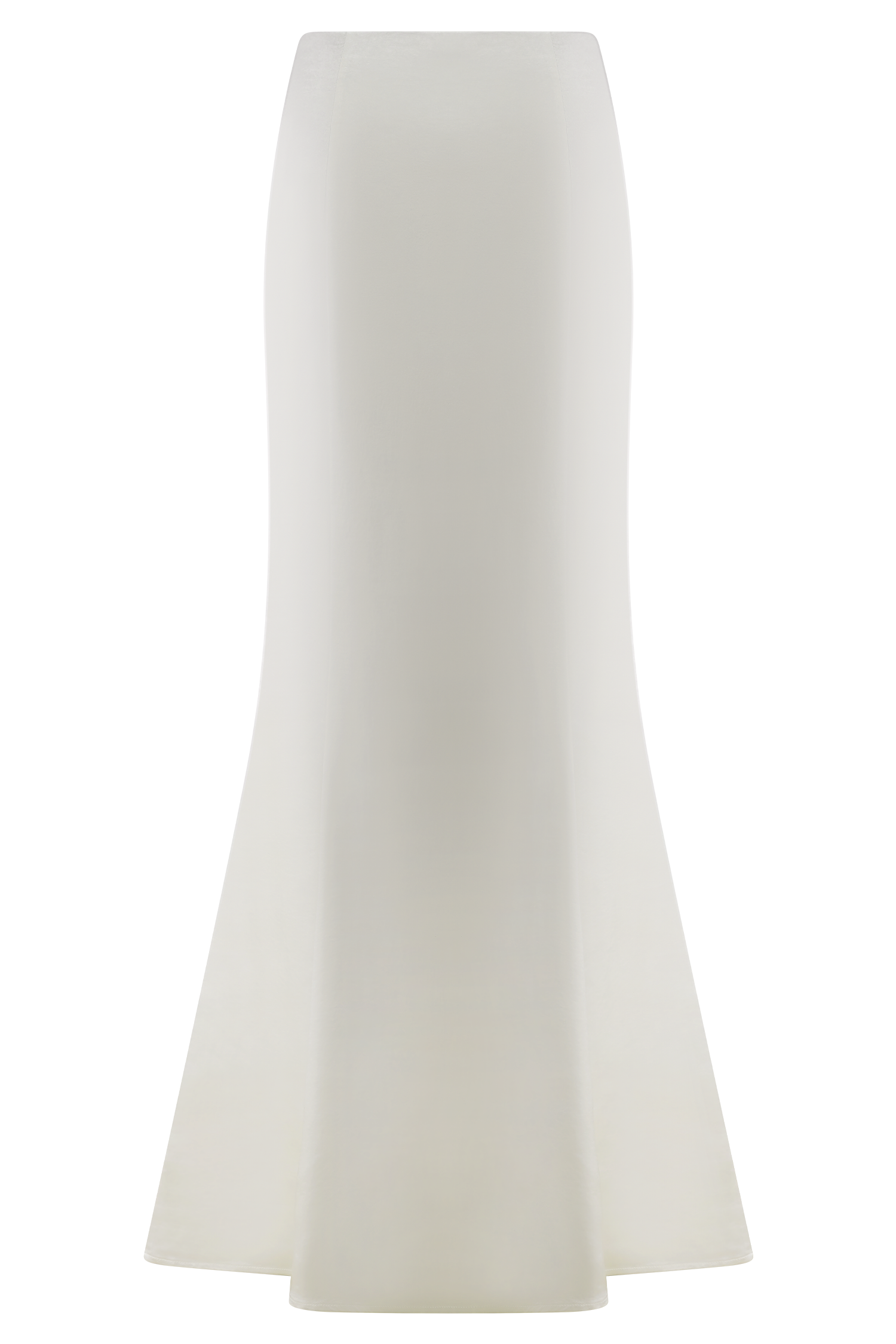 Khloe Satin Fishtail Maxi Skirt - White