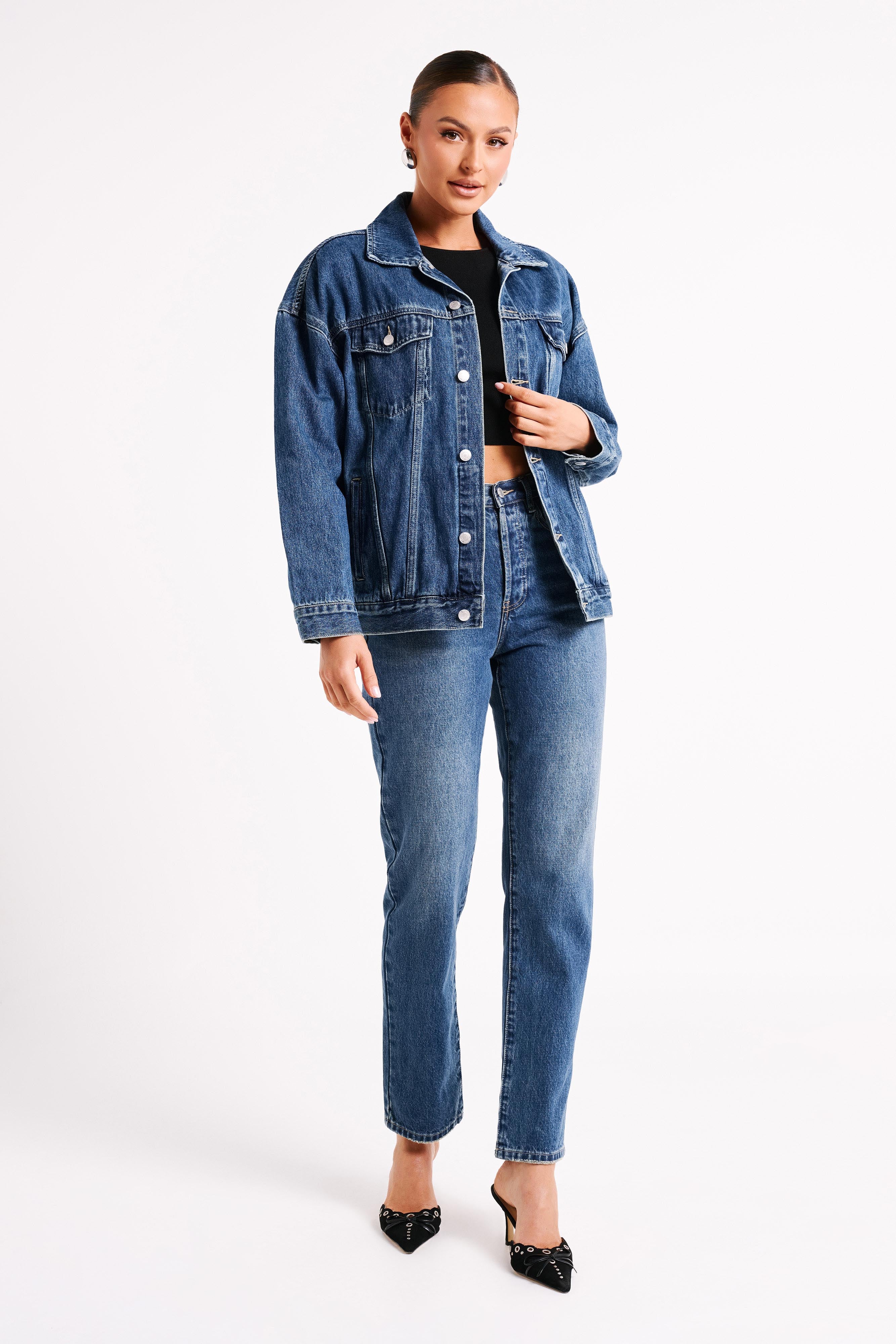 Mattea Denim Jeans - Dark Blue
