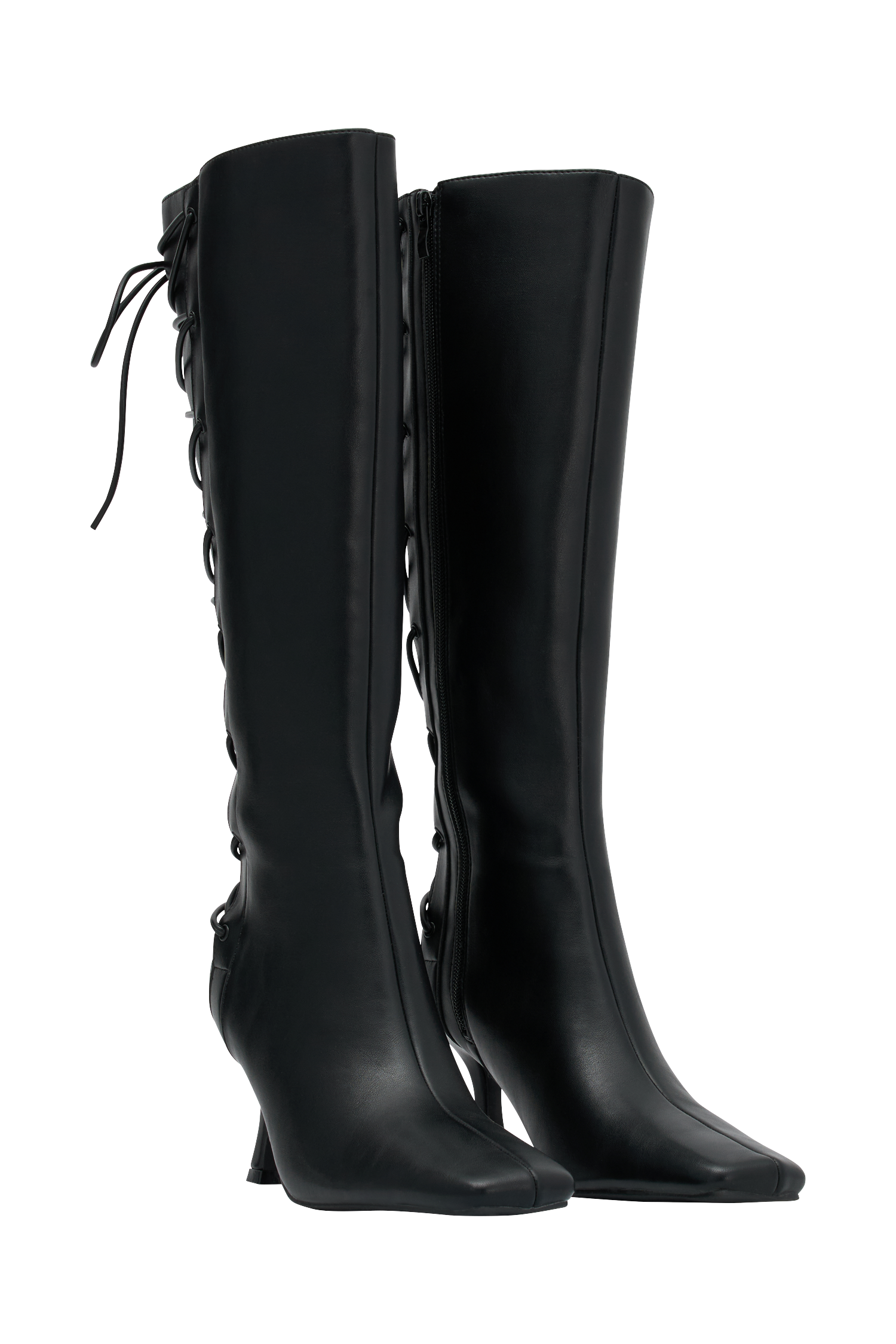 Nevaeh Lace Up Boots - Black
