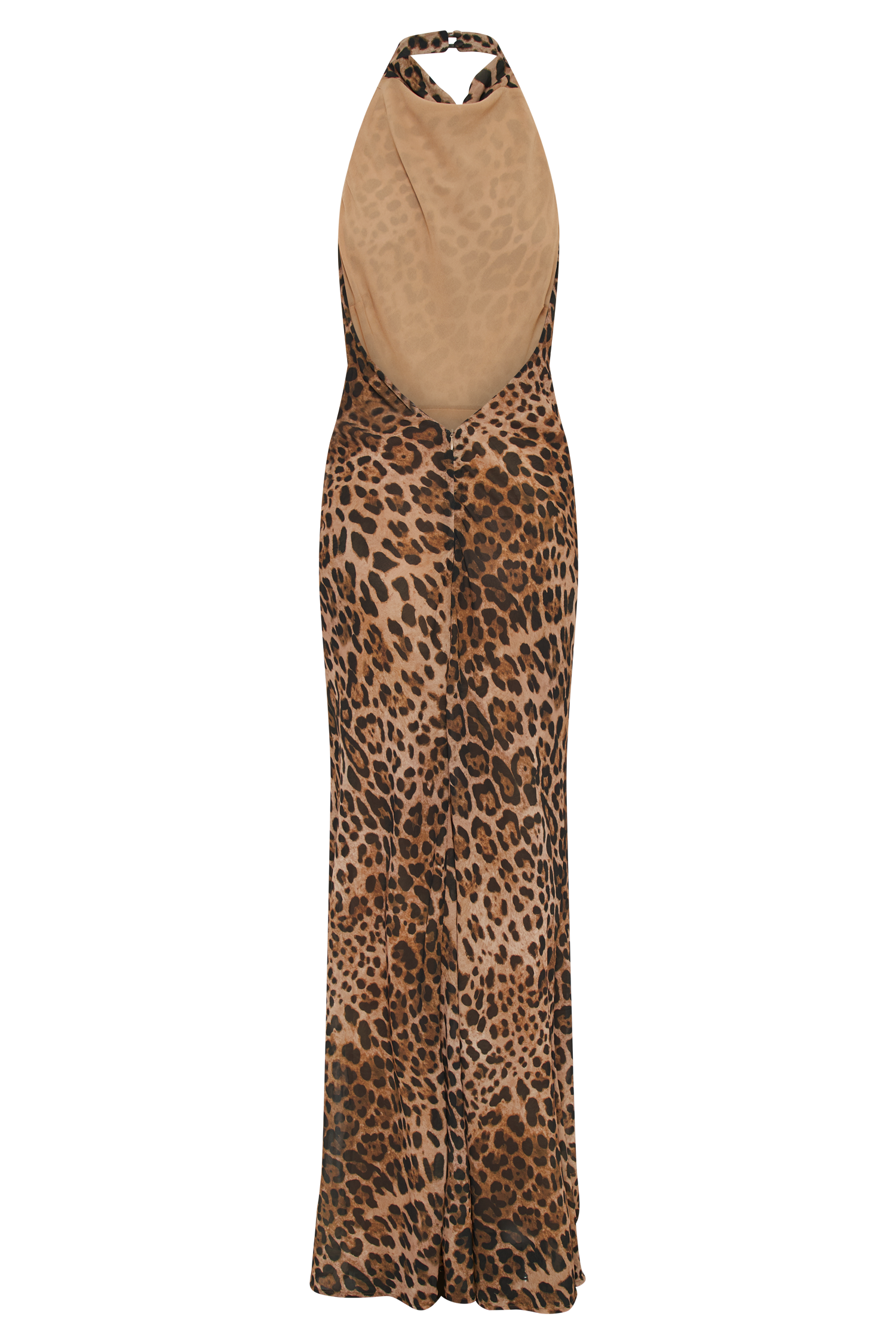 Estella Chiffon Cowl Maxi Dress - Leopard Print